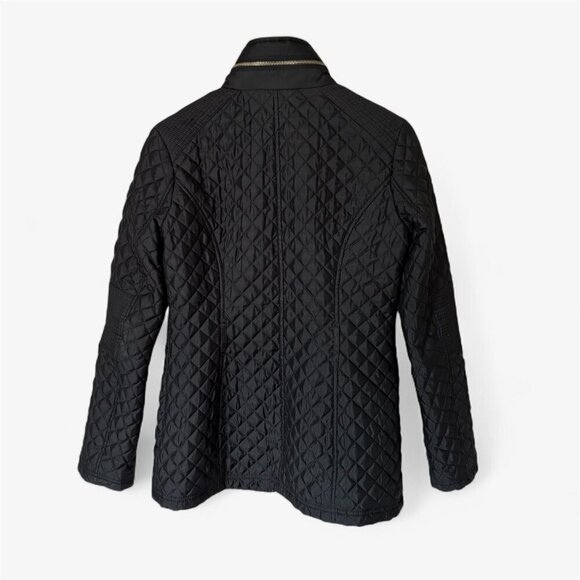 Michael Kors Quilted Black Jacket Womens Size Extra Small Preppy Winter Coat - Picture 3 of 16